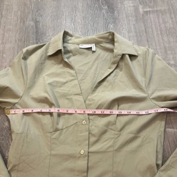 ASOS Design Women’s Sz 6 Stylish Pleated Long Sleeve Collared Casual Shirt Dress - Picture 5 of 8